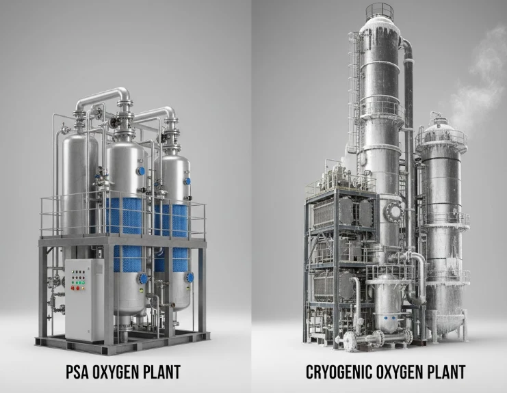 PSA Vs Cryogenic Oxygen Plants: A Capacity-Based Engineering Decision Guide PSA Vs Cryogenic Oxygen Plants: A Capacity-Based Engineering Decision Guide